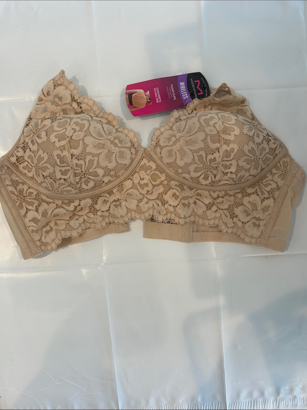 Maidenform Beige Lace Underwire Bra - Nude/Tan